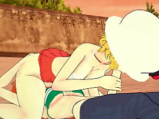 Japanese Manga anime game with Nami stussy and One Piece futanari sex.